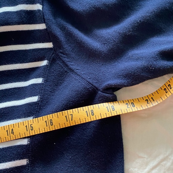 NAUTICAL XL Hooded pullover sweater navy stripe - Picture 6 of 9